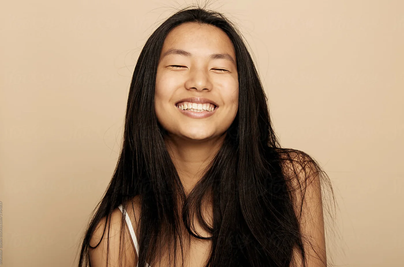 Young person smiling